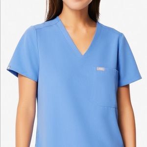 Figs Catarina scrub top. Royal blue